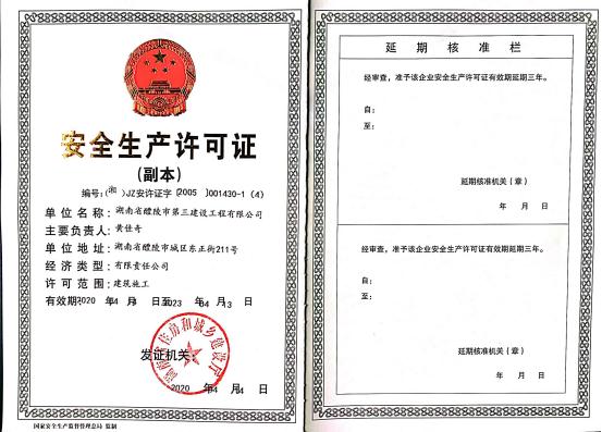安全許可證書